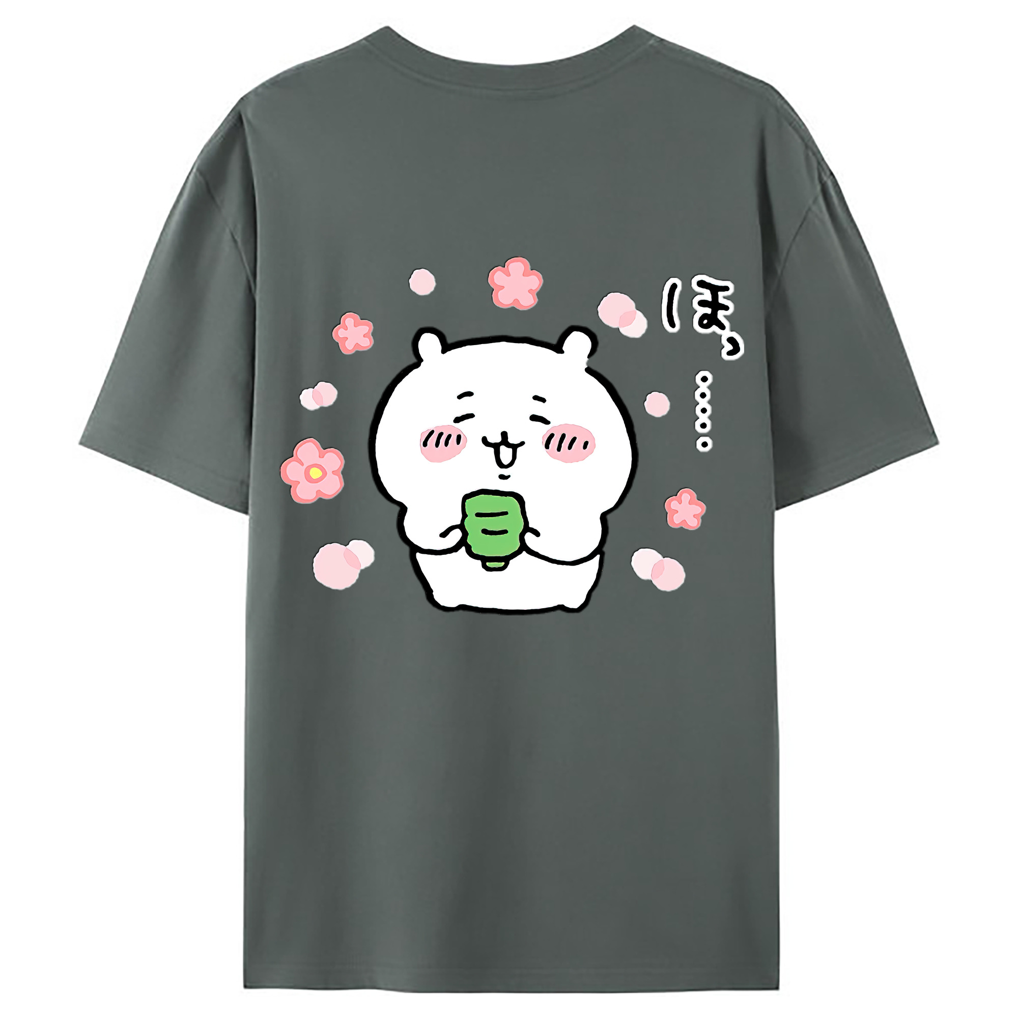 （画像用） ちいかわ ちいかわ Chii-kawa chiikawa 綿100％ メンズ半袖Tシャツ（バックプリント） 通気性